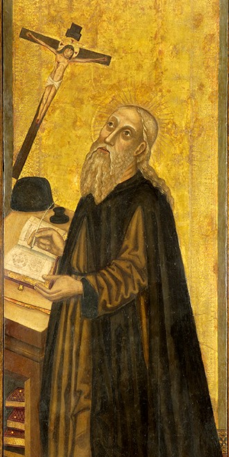 Ramon Llull, fragment del retaule de la Trinitat (Joan Desí)